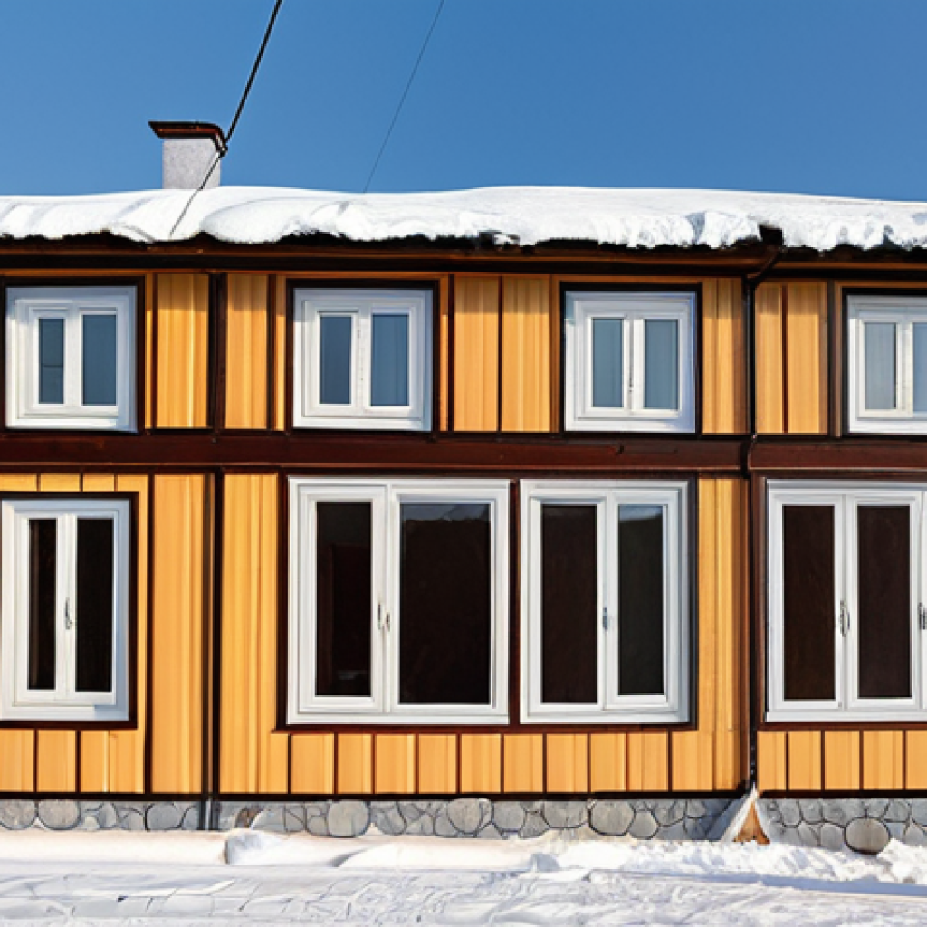 **

A cross-section of a well-insulated Turkish home during winter. Focus on the walls, roof, and windows, highlighting the insulation materials and double-paned windows. Show the warm interior contrasting with the cold exterior. Maybe include a family inside enjoying the warmth. The style should be realistic and informative.

**